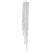 72x10mm 304L stainless steel serpentine chain fringe pendant x1