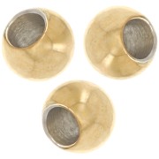3x2mm 304L stainless steel Flattened round beads - Gold x10|raw }}