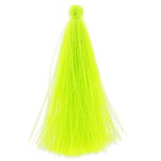 Pompon in silk imitation 88-93 mm yellow Fluo x1|raw }}