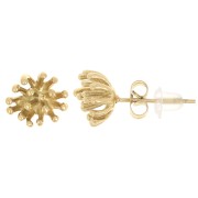 10mm 304L stainless steel pistil earrings for flower pendant - Gold x2|raw }}