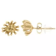 10mm 304L stainless steel pistil earrings for flower pendant - Gold x2
