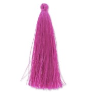 Pompon in silk imitation 88-93 mm Fuchsia x1