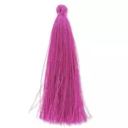 Pompon in silk imitation 88-93 mm Fuchsia x1