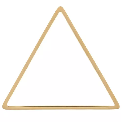 20x22.5mm 304L stainless steel Triangle mounting and weaving ring - Gold x1