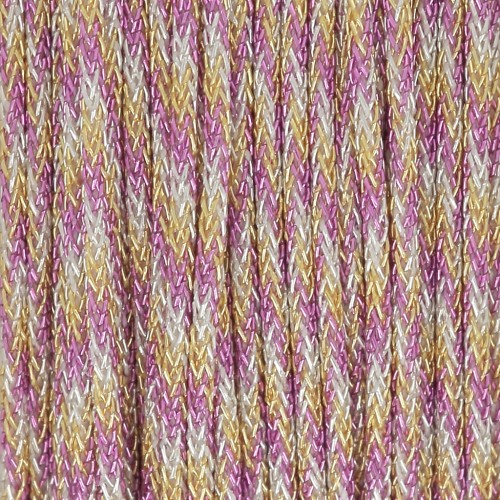0.85mm Metallic braided nylon cord - Premium - Gold - Lilac - Silver x10m