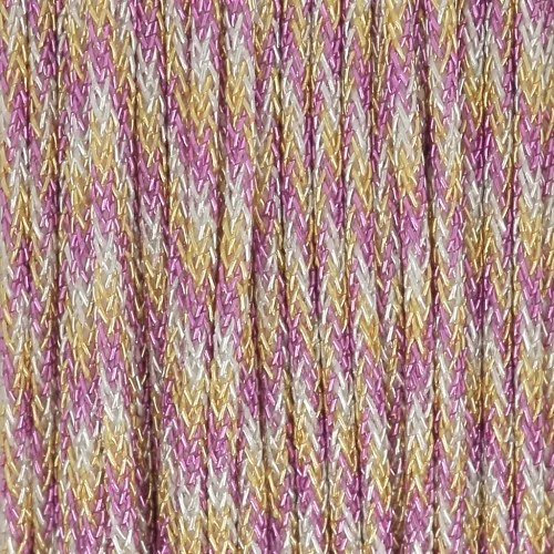 0.85mm Metallic braided nylon cord - Premium - Gold - Lilac - Silver x10m