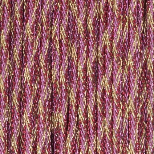 0.85mm Metallic braided nylon cord - Premium - Red - Pink - Gold x10m