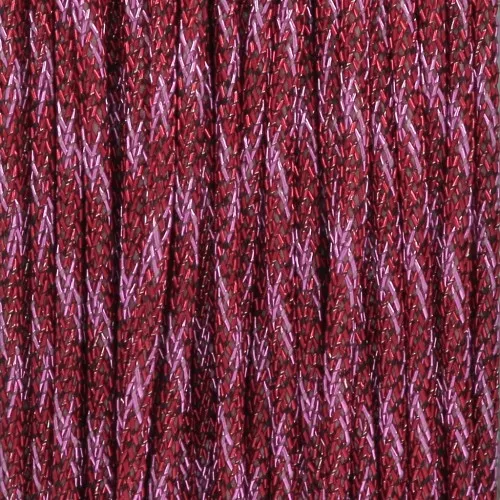 0.85mm Metallic braided nylon cord - Premium - Red - Pink x10m