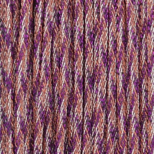 0.85mm Metallic braided nylon cord - Premium - Violet - Topaz - Silver x10m