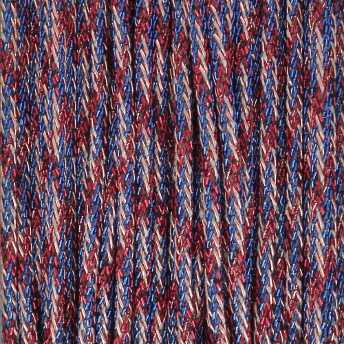 0.85mm Metallic braided nylon cord - Premium - Blue - Red - Copper x10m