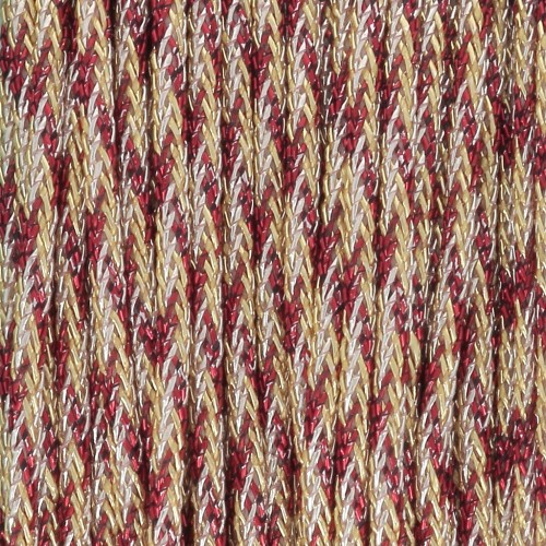 0.85mm Metallic braided nylon cord - Premium - Gold - Red - Silver x10m