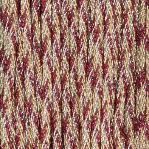 0.85mm Metallic braided nylon cord - Premium - Gold - Red - Silver x10m