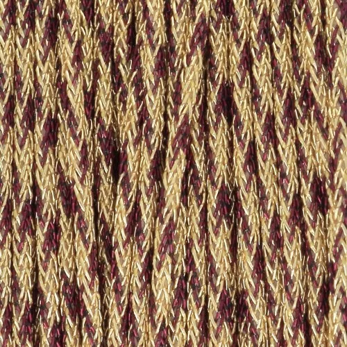 0.85mm Metallic braided nylon cord - Premium - Gold - Brown x10m