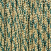 0.85mm Metallic braided nylon cord - Premium - Gold - Emerald green x10m