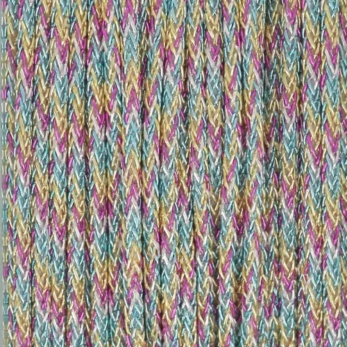 0.85mm Metallic braided nylon cord - Premium - Gold - Light blue - Fuchsia x10m