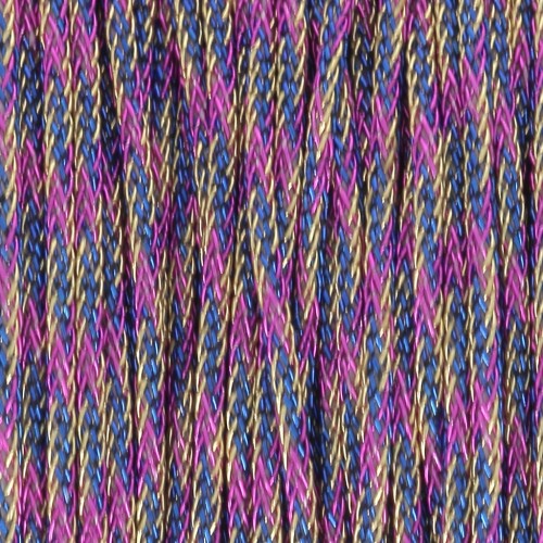 0.85mm Metallic braided nylon cord - Premium - Magenta - Dark blue - Gold x10m