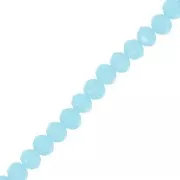Aquamarine - Rondelle beads faceted - round flattened 4.5x3.5 mm - Aquamarine x41cm Rondelle beads faceted - round flattened 4.5x3.5 mm - Aquamarine x41cm