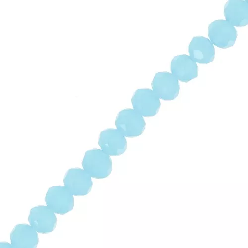 Rondelle beads faceted - round flattened 4.5x3.5 mm - Aquamarine x41cm