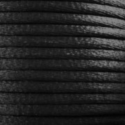 Rattail cord viscose 2mm Black x 3m