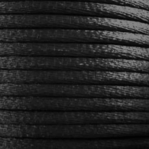 Rattail cord viscose 2mm Black x 3m