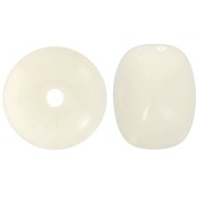14.5x9mm large-hole roundel beads in acrylic - Beige marbled x20