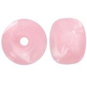14.5x9mm large-hole roundel beads in acrylic - Old pink marbled x20|raw }}