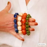 Irregular metal beads 8x6 mm fine Gold plated x5