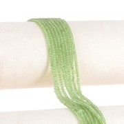 3x2mm Rondelle beads flattened faceted gemstone - Peridot x39cm