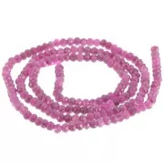 3x2mm Rondelle beads flattened faceted gemstone - Imitation Ruby x39cm