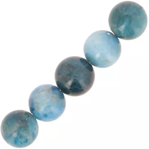 10mm Round beads gemstone - Apatite x5