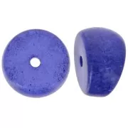 12x8mm Curved tube separator beads - acrylic - Dark blue glitter x6