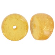 12x8mm Curved tube separator beads - acrylic - Dark yellow glitter x6|raw }}