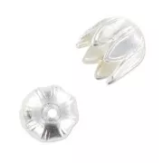 End cap 9mm silver tone x1