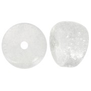 12x8mm Curved tube separator beads - acrylic - Transparent glitter x6|raw }}