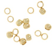 2.5mm Crimp beads - Gold Tone x100