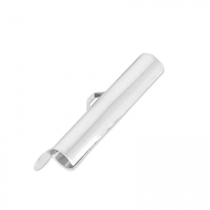 Terminator for beads weaving 25 mm Silver tone x1