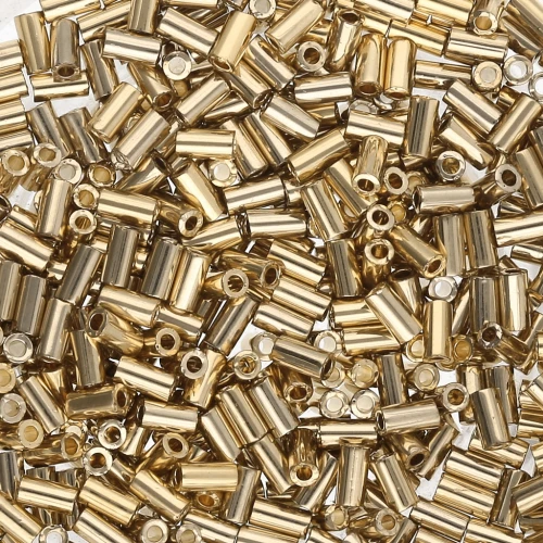 Miyuki Bugles 3mm BGL1-193 - 24kt Gold Light Plated x5g