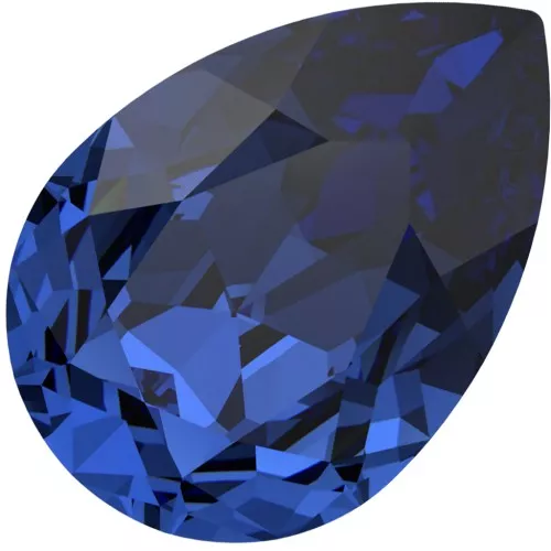10x7mm PureCrystal 4320 Cabochon - Reinvented Dark Sapphire x1