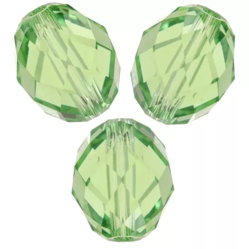 9.5x8mm Olive Briolette PureCrystal 5044 olive bead - Reinvented Peridot x1