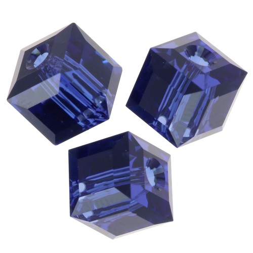6mm PureCrystal 5601 Cube - Reinvented Dark Sapphire x1