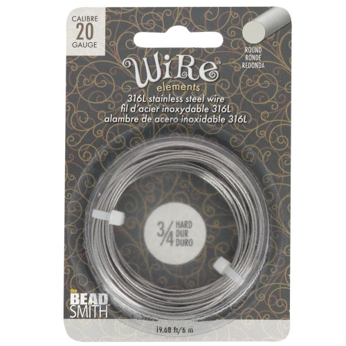 0.81mm 316L stainless steel hard round wire x6m