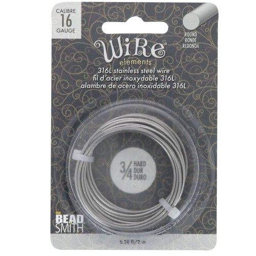 1.29mm 316L stainless steel hard round wire x2m