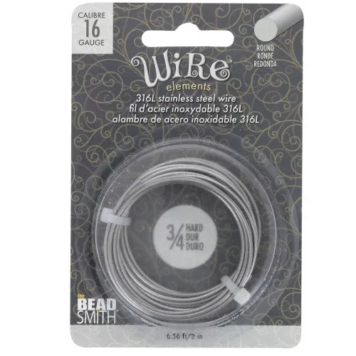 1.29mm 316L stainless steel hard round wire x2m