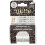0.81 mm semi-hard textured round copper wire - Silver-plated, tarnish-resistant x13.7m