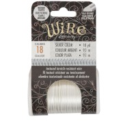 1.02 mm semi-hard textured round copper wire - Silver-plated, tarnish-resistant x9.1 m