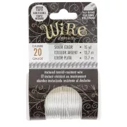 0.81mm Half round twisted copper wire semi hard - Silver anti-tarnish x13.7m