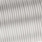 0.81mm Half round twisted copper wire semi hard - Silver anti-tarnish x13.7m