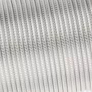 0.81mm Half round twisted copper wire semi hard - Silver anti-tarnish x13.7m