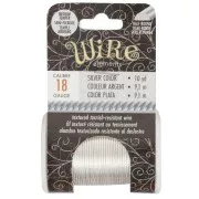 1.02mm Half-round twisted copper wire semi hard - Silver anti-tarnish x9.1m