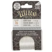 1.29 mm semi-hard twisted round copper wire - Silver-plated to prevent tarnishing x7.3m